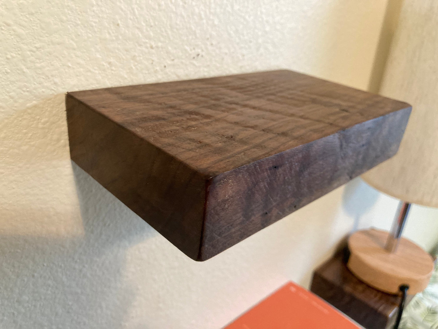 Rustic small floating Shelf / Solid wood Wall Decoration / Mini book shelf