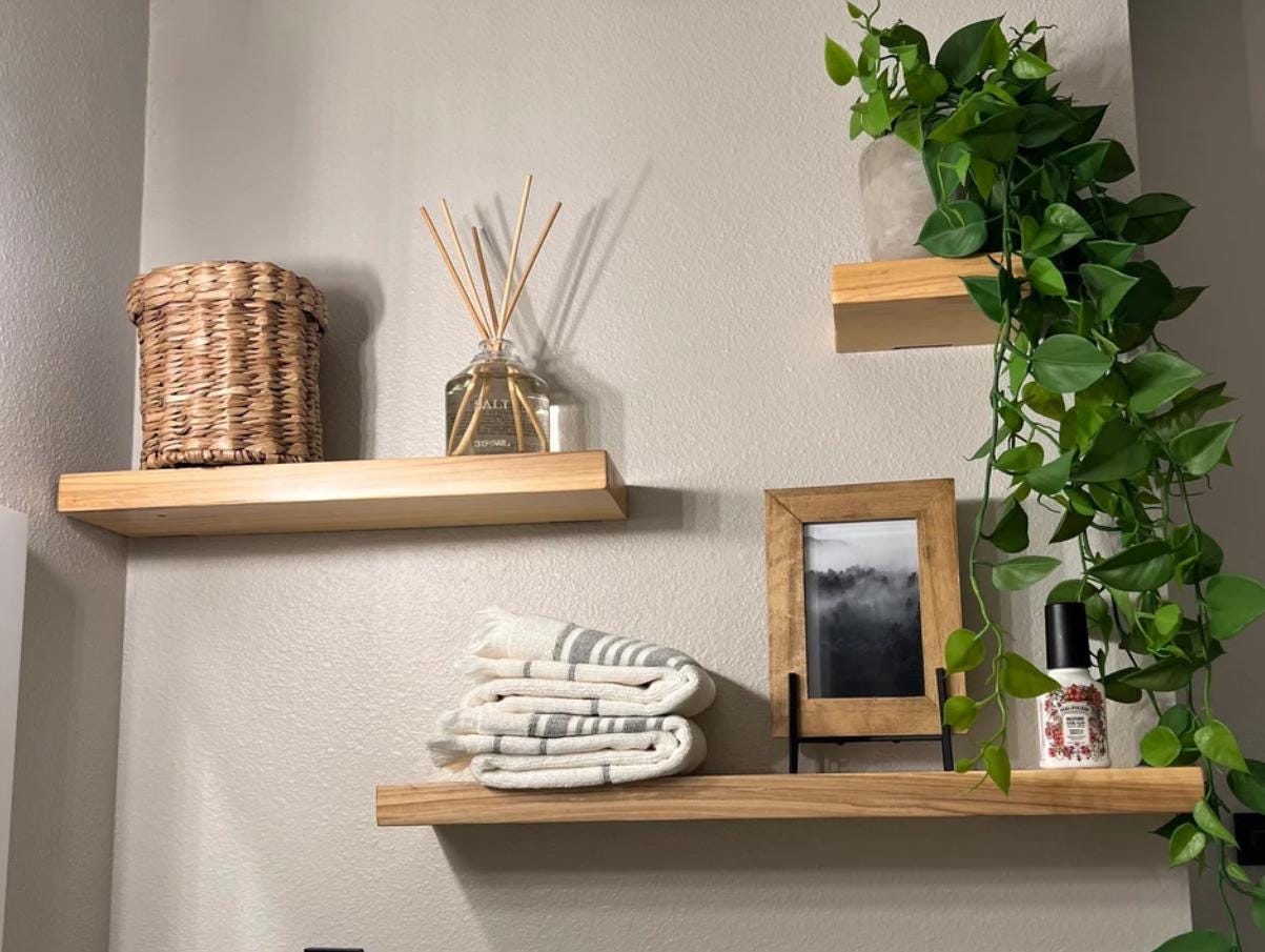 Modern Live edge Floating Shelf