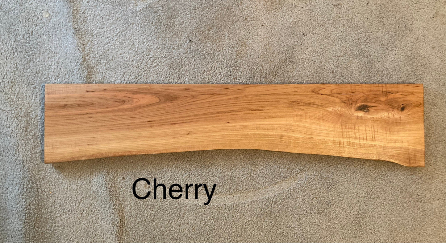 Modern Live edge Floating Shelf with T shape blind metal brackets
