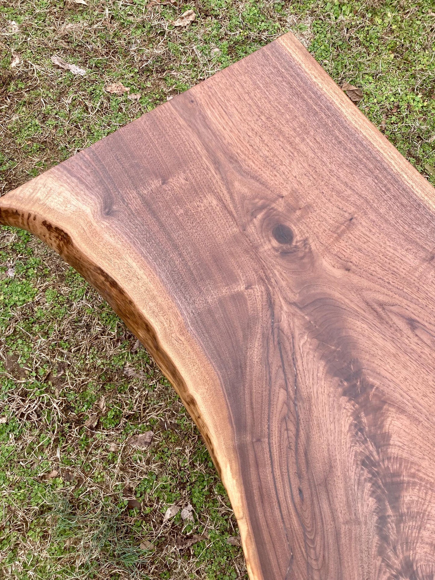 Black Walnut Both Side Live Edge Bar Top | Custom Handmade Solid Wood Countertop | Rustic Natural Bar Table Slab