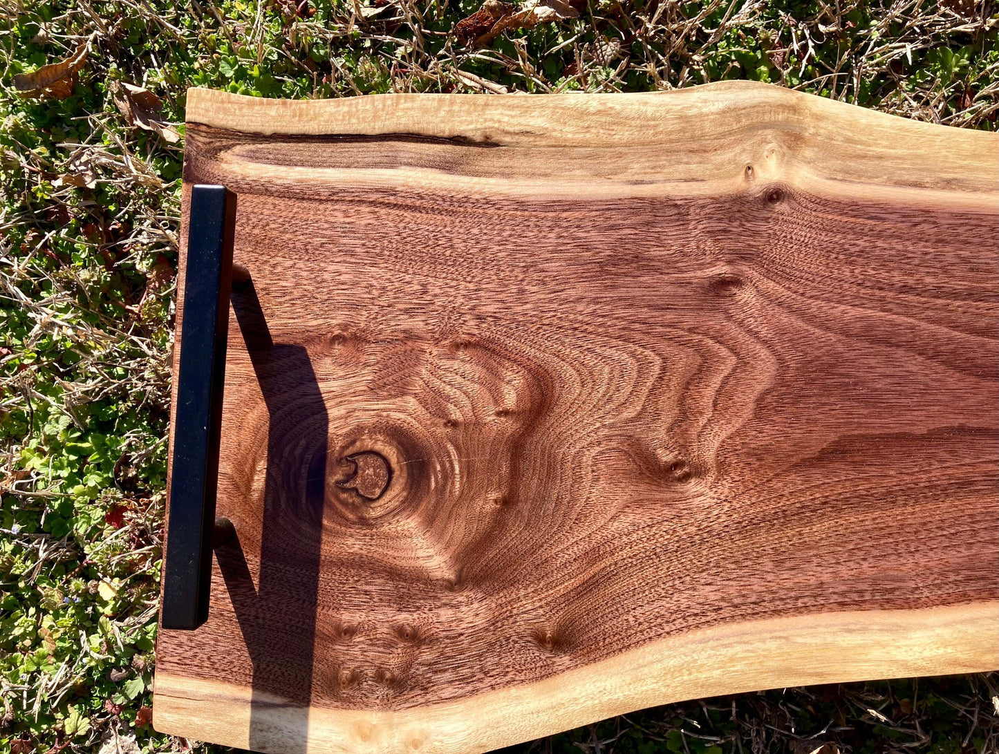 Black walnut live edge serving board / Actual image / ONLY ONE/ Charcuterie Board Live Edge | Hand Made Serving Tray | Cheese Platter Board