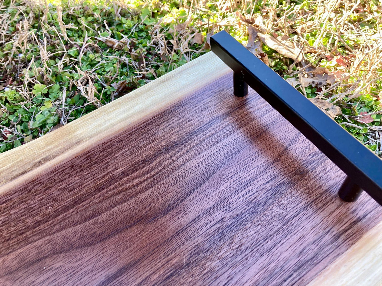 Black walnut live edge serving board / Actual image / ONLY ONE/ Charcuterie Board Live Edge | Hand Made Serving Tray | Cheese Platter Board