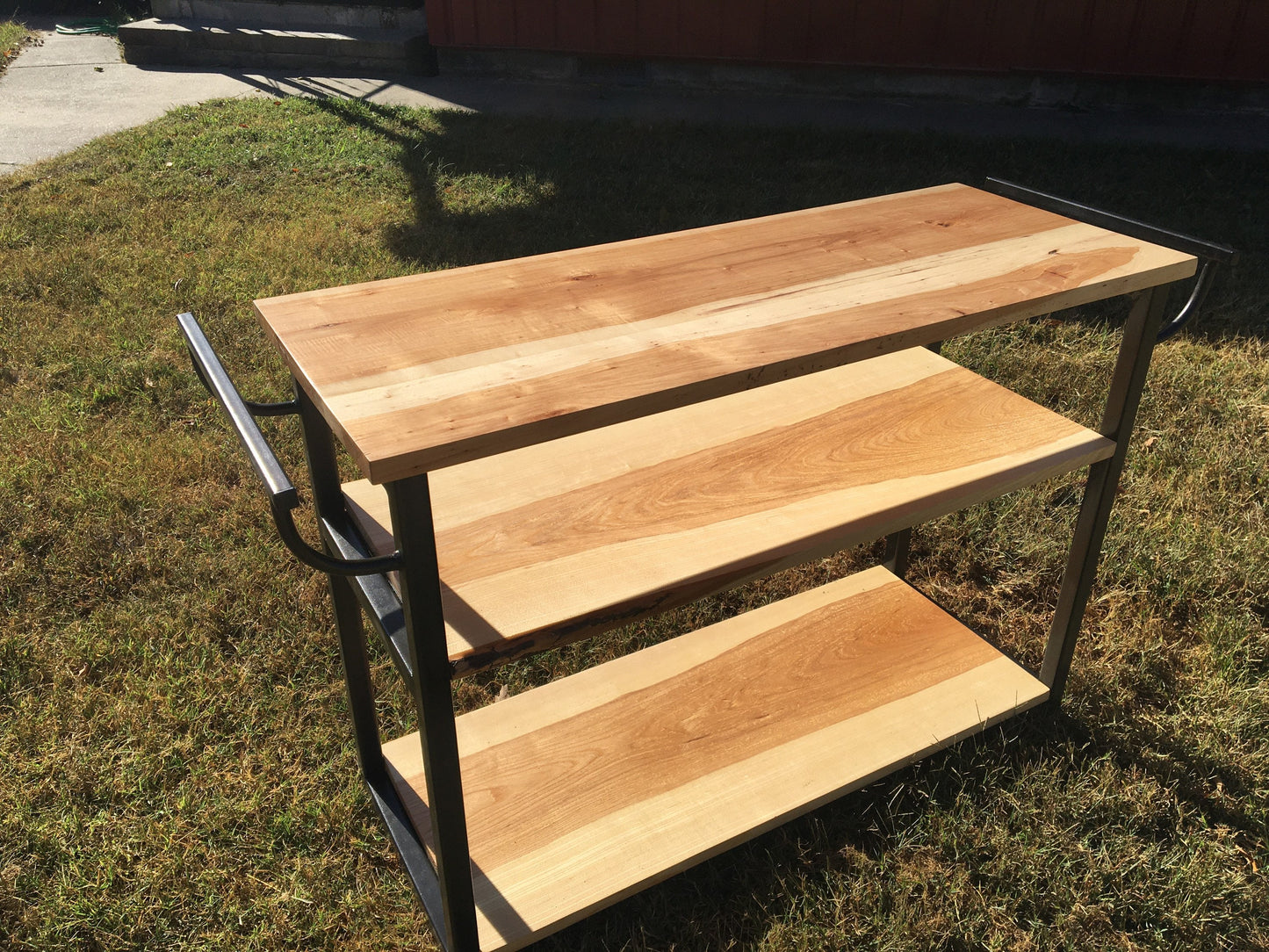 Solid wood Rolling Kitchen Cart / Solid wood Kitchen Island with casters
