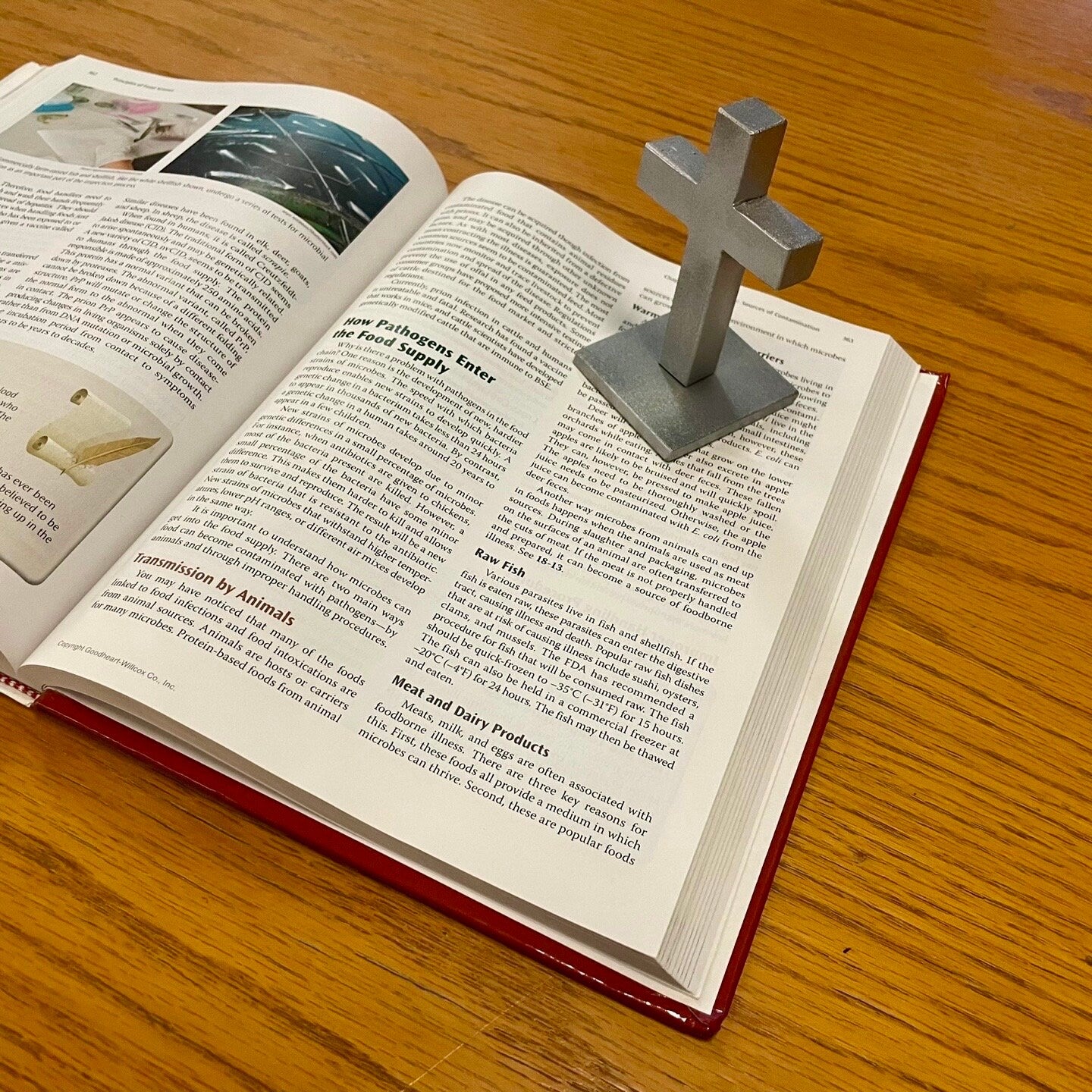 Standing Metal Cross, Minimalist Small Desk Cross, Cross on Stand, Bedroom Cross, Christian Home Decor