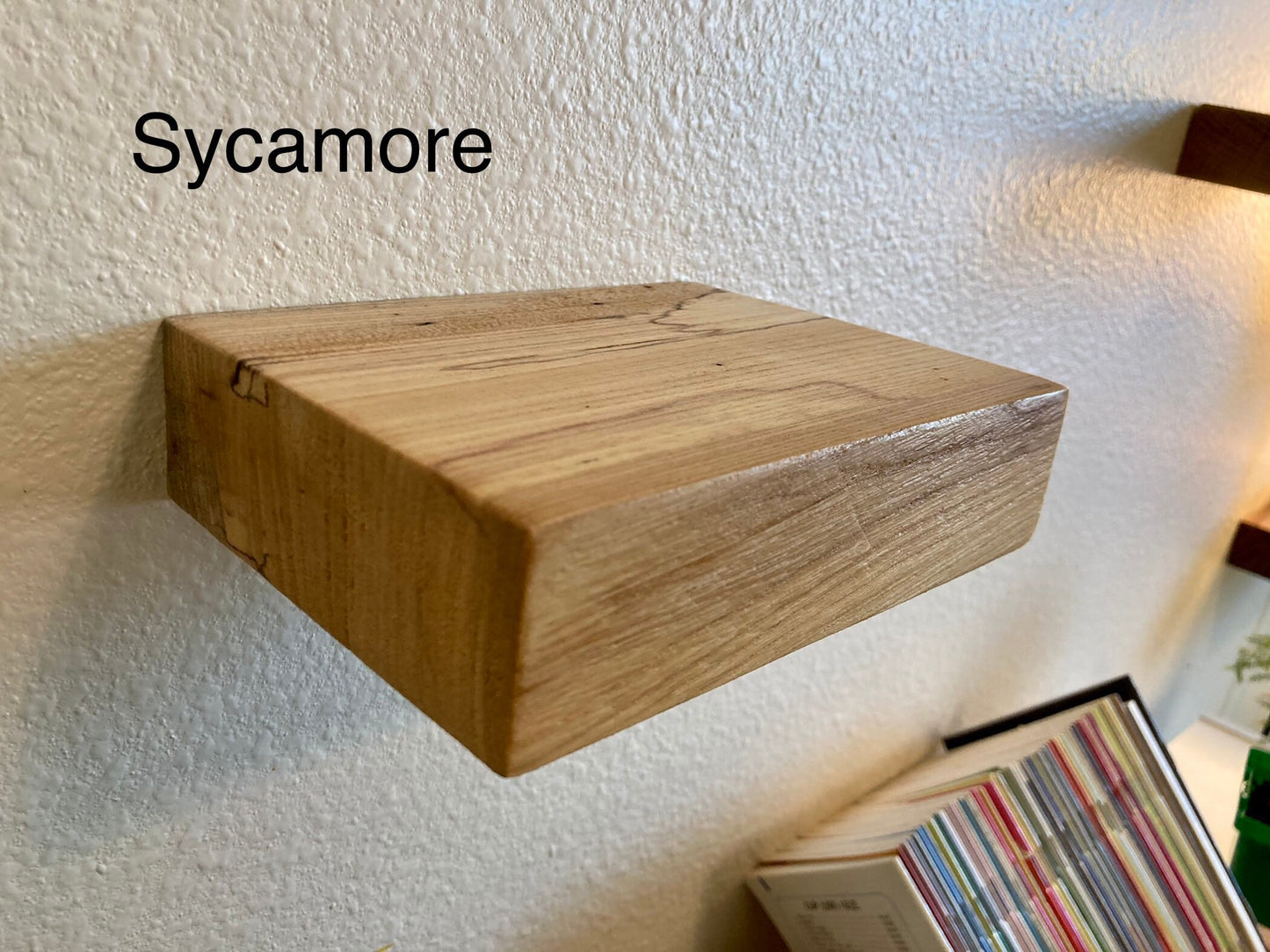 Rustic small floating Shelf / Solid wood Wall Decoration / Mini book shelf