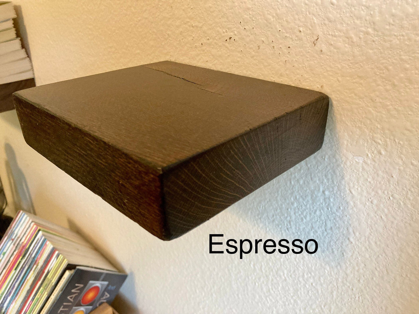 Rustic small floating Shelf / Solid wood Wall Decoration / Mini book shelf