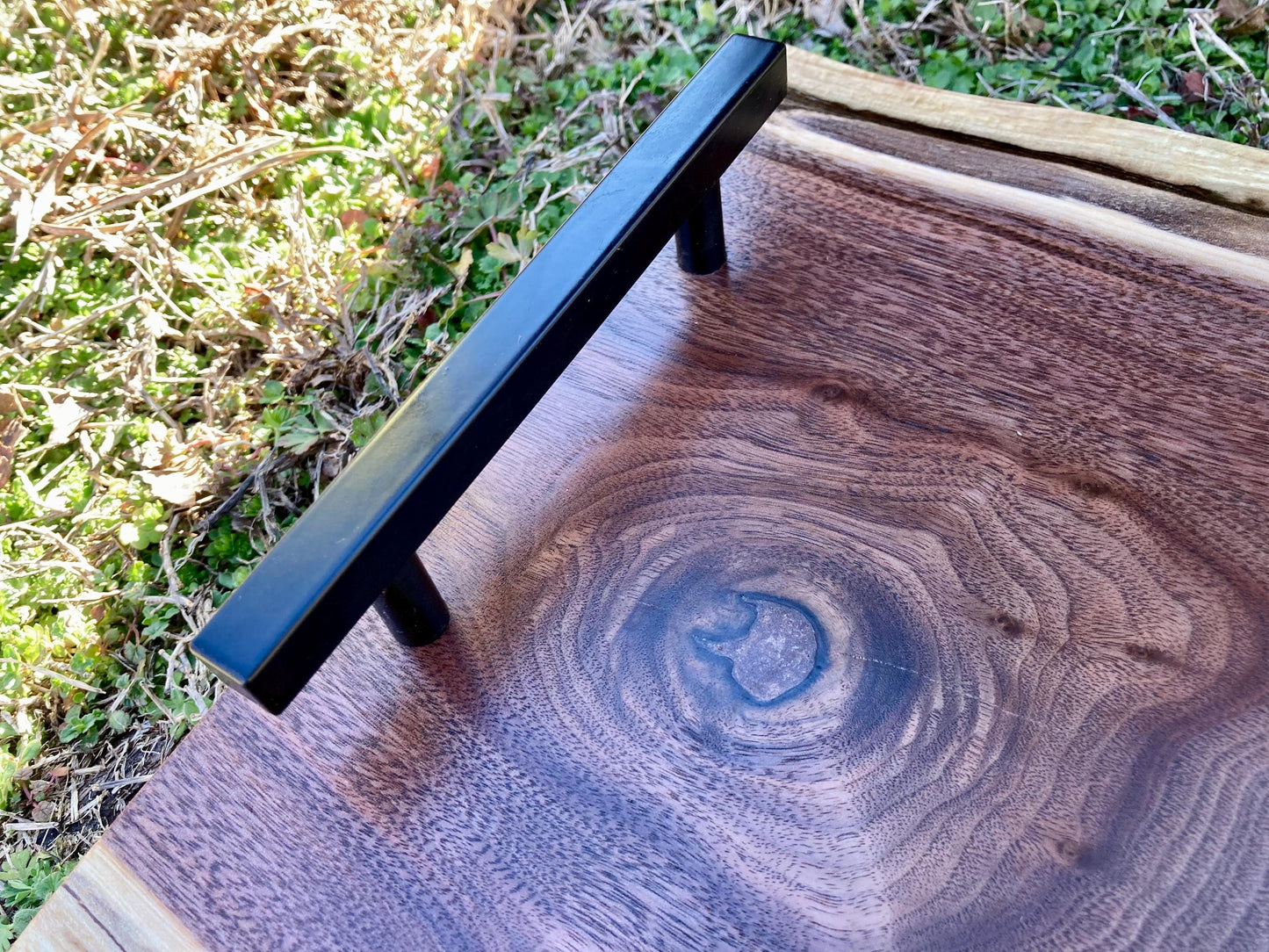 Black walnut live edge serving board / Actual image / ONLY ONE/ Charcuterie Board Live Edge | Hand Made Serving Tray | Cheese Platter Board