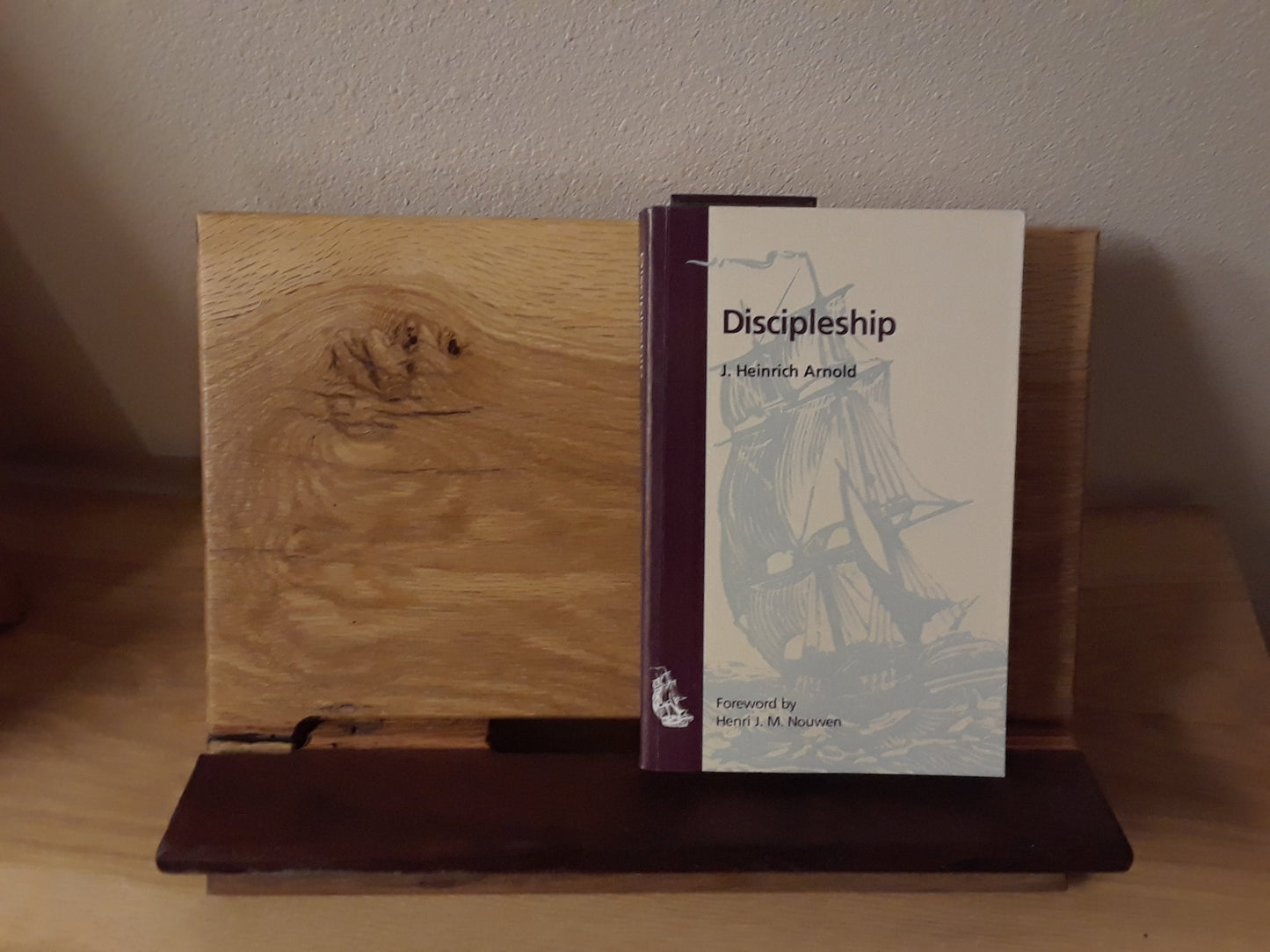 Solid wood Bible holder /Folding book stand /Cookbook stand /Tablet holder /I pad stand / Desk Organizer