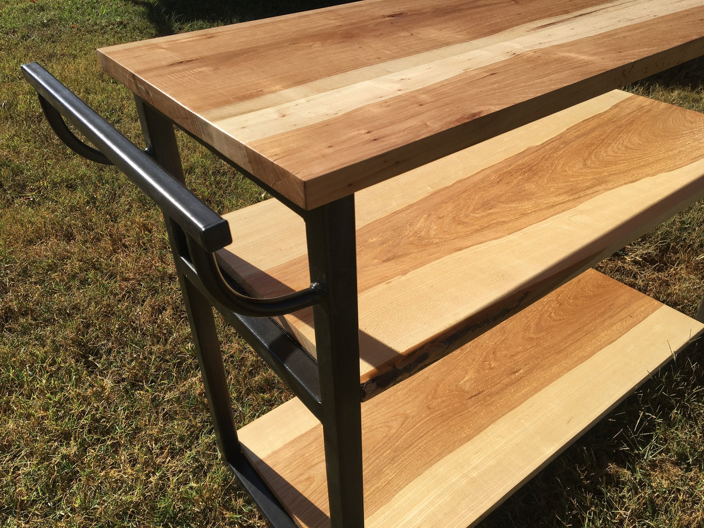Solid wood Rolling Kitchen Cart / Solid wood Kitchen Island with casters